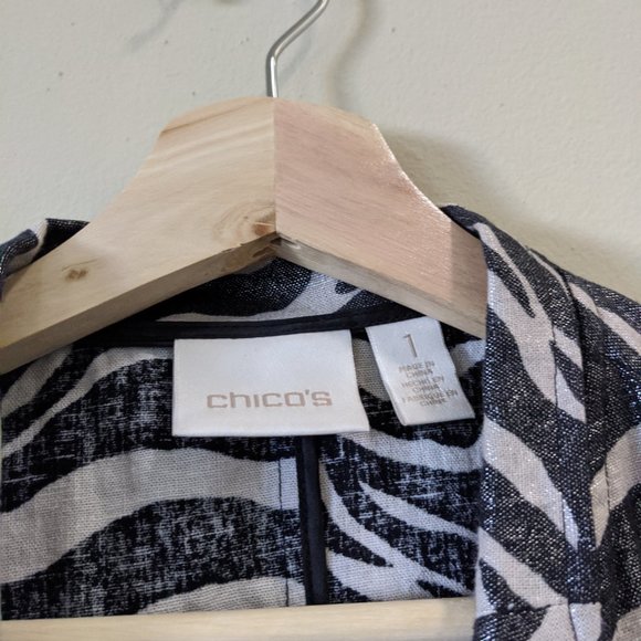 Chico's Foiled Zebra Print Vest - Picture 4 of 8